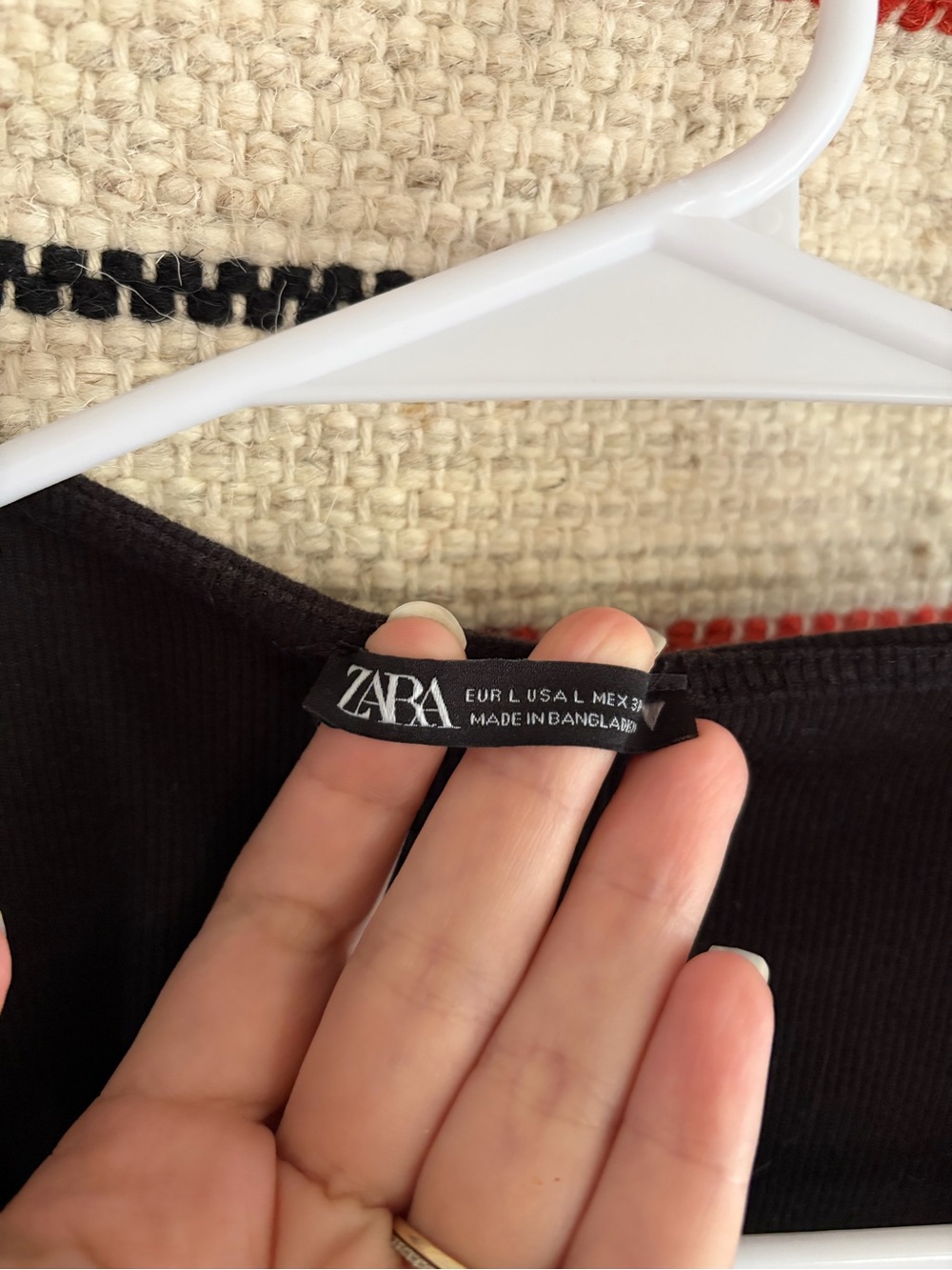Zara Black Ruched Drawstring Long-Sleeve Top - Picture 3 of 3